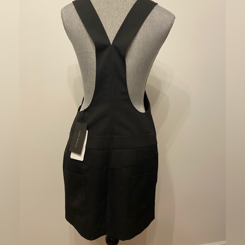 Zara Black Racerback Overall Mini Dress - Picture 4 of 6